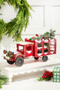 21" Lighted Wood Holiday Truck With Tree