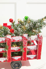 21" Lighted Wood Holiday Truck With Tree