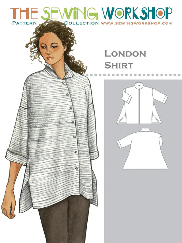 Shirt Pattern London Loose-Fitting Swing Back