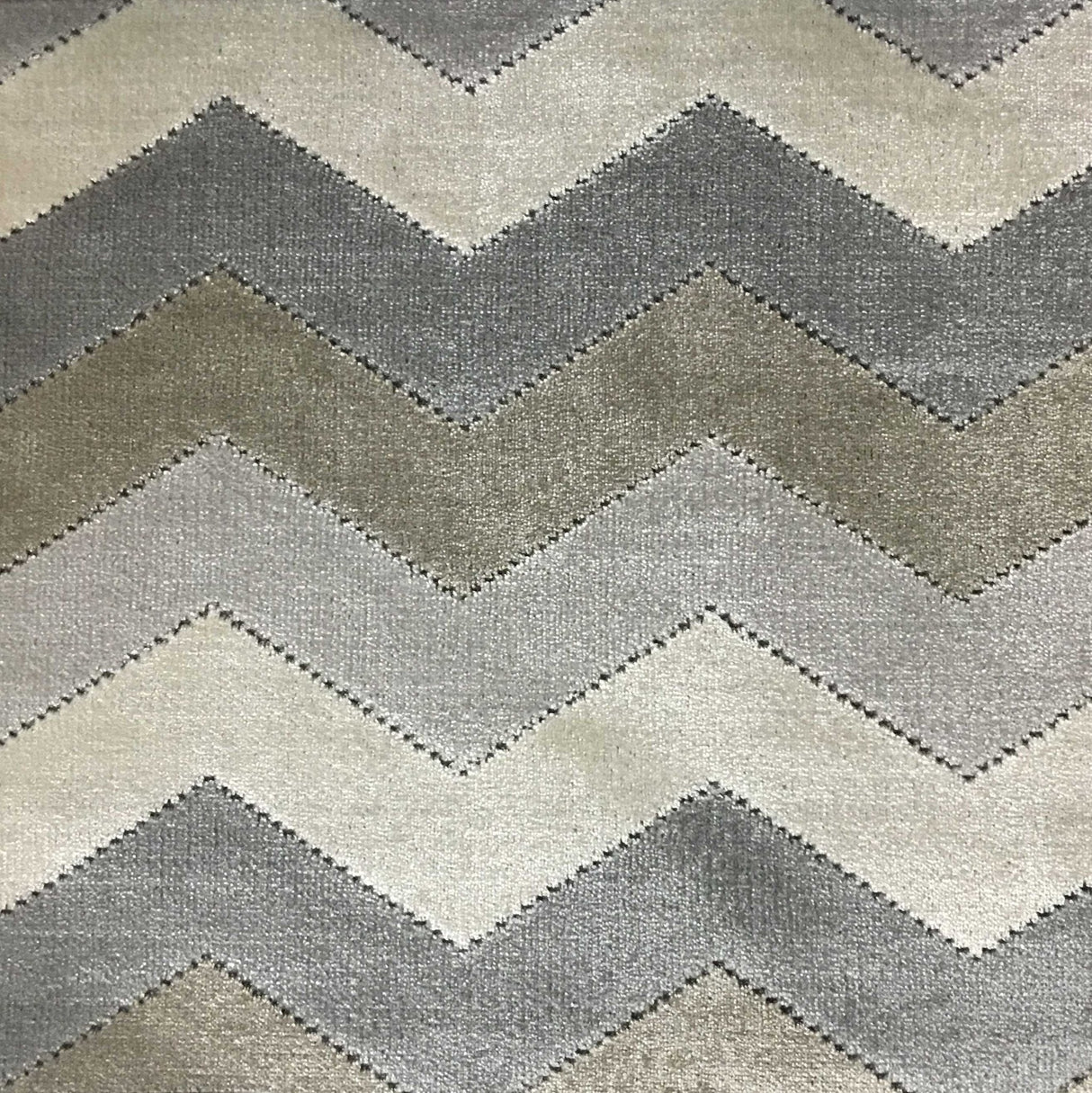 Cut Velvet Upholstery Fabric Longwood Bold Chevron