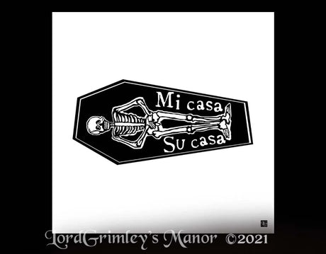 Mi casa Su Casa (White) - Digital Art Print - Velvet Rag Paper