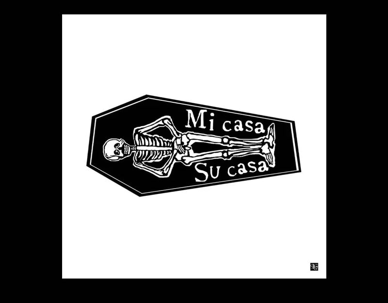 Mi Casa Su Casa white edition digital art print