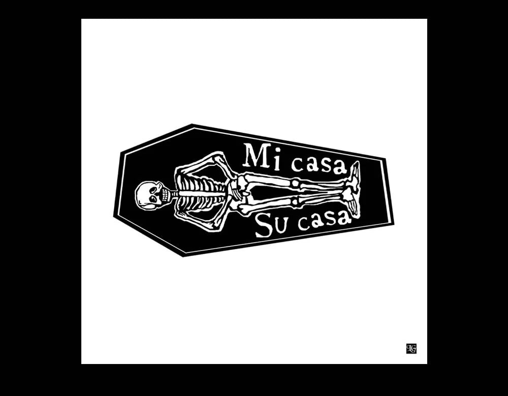 Mi casa Su Casa (White) - Digital Art Print - Velvet Rag Paper