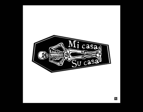 Mi casa Su Casa (White) - Digital Art Print - Velvet Rag Paper