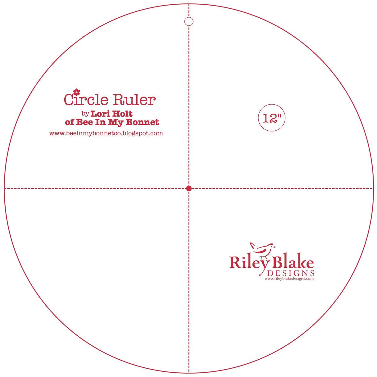 Circle Ruler 12in Clear Plastic