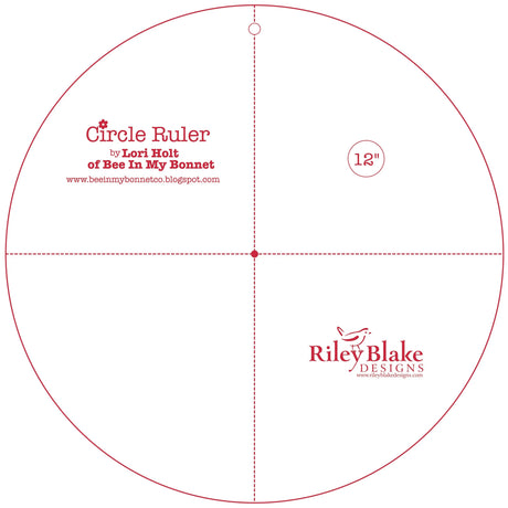 Circle Ruler 12in Clear Plastic