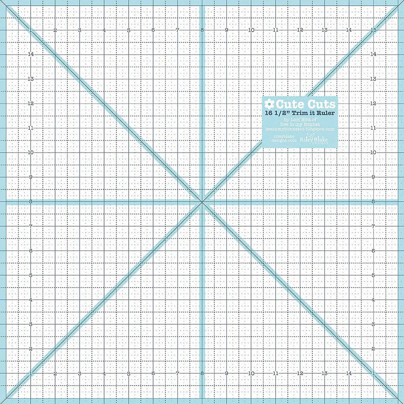 Quilting Template Plastic Trim-It Ruler 16-1/2in Square