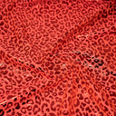 Loud Leo Foil Printed Spandex Nylon Spandex Fabric - Metallic Leopard Foil Print, 56" Width (1 Yard)