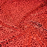 Foil Printed Spandex Leopard Fabric