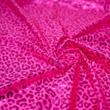 Foil Printed Spandex Leopard Fabric