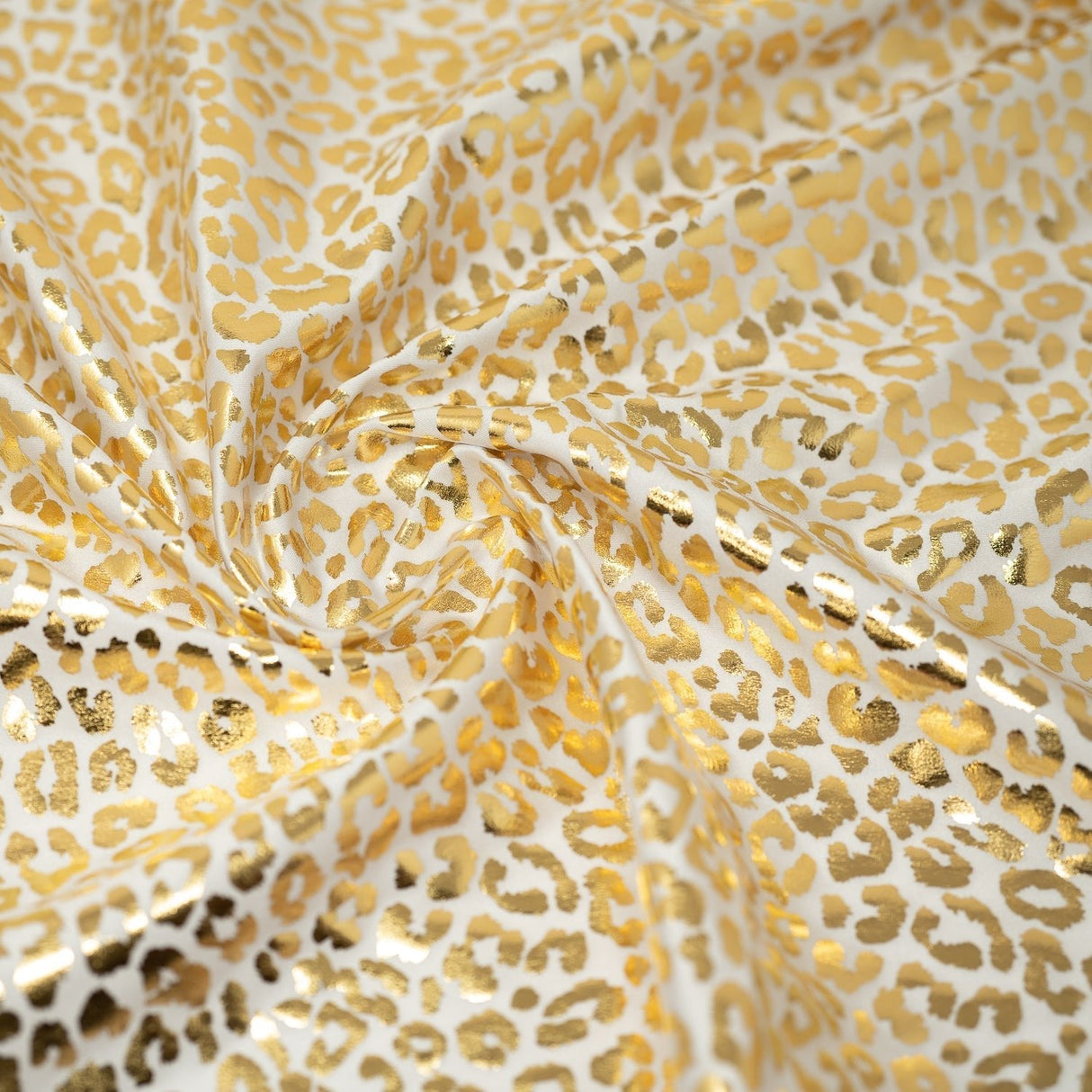 Foil Printed Spandex Leopard Fabric