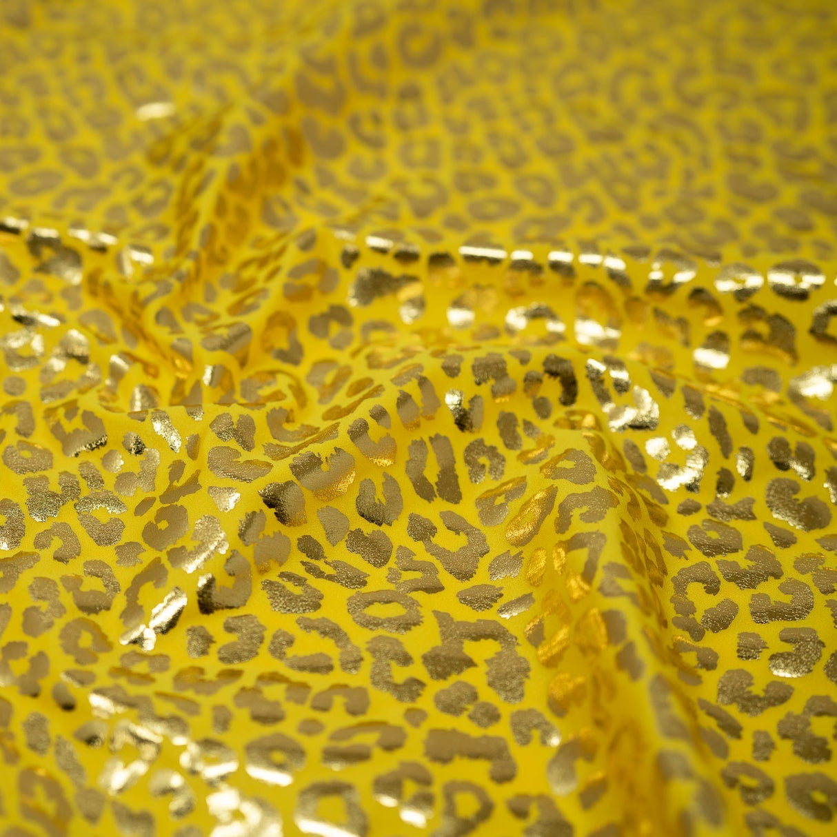 Foil Printed Spandex Leopard Fabric