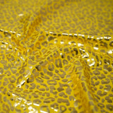 Foil Printed Spandex Leopard Fabric