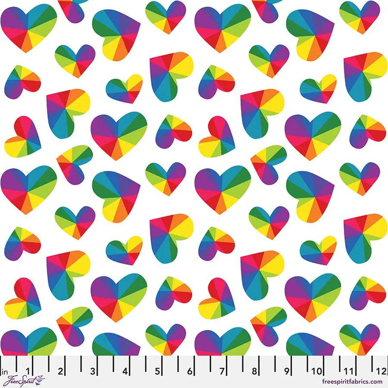 Cotton Fabric Love Everywhere White 44/45"