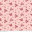 Cotton Print Pink Flower Toss Fabric 43/44"