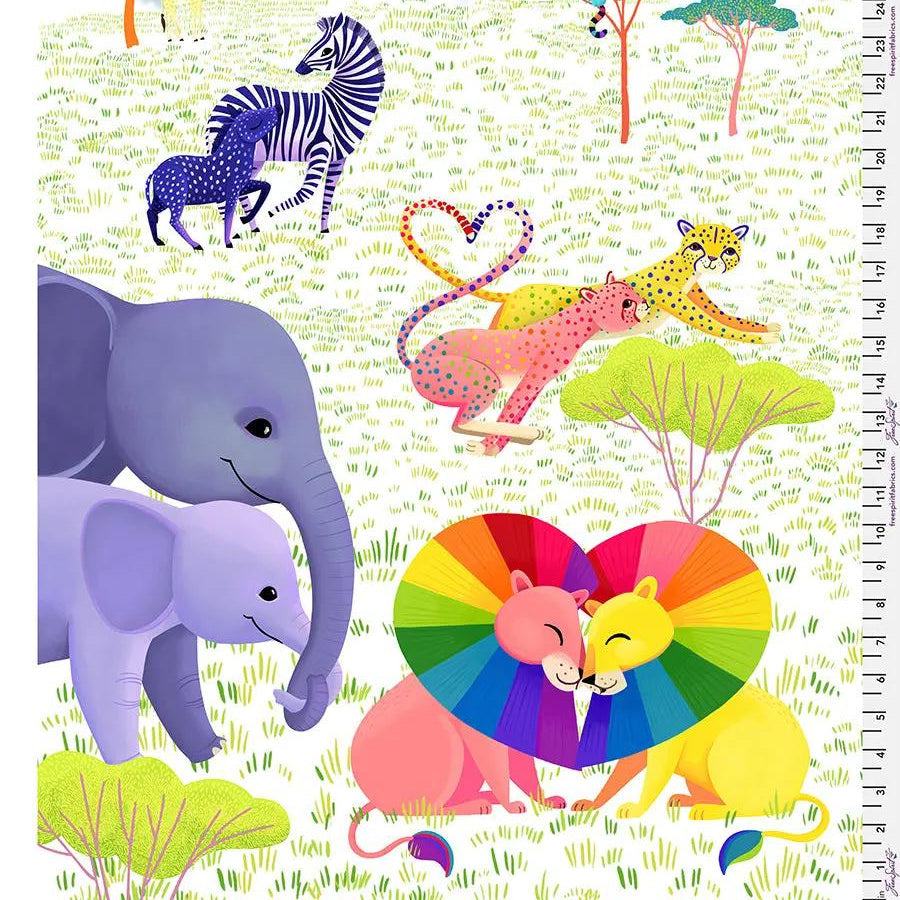 Cotton Panel Fabric Love in the Wild 44/45"