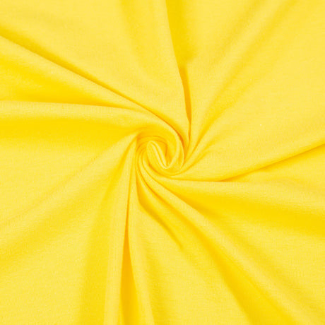 Cotton Spandex Jersey Knit Fabric Yellow 4-Way Stretch