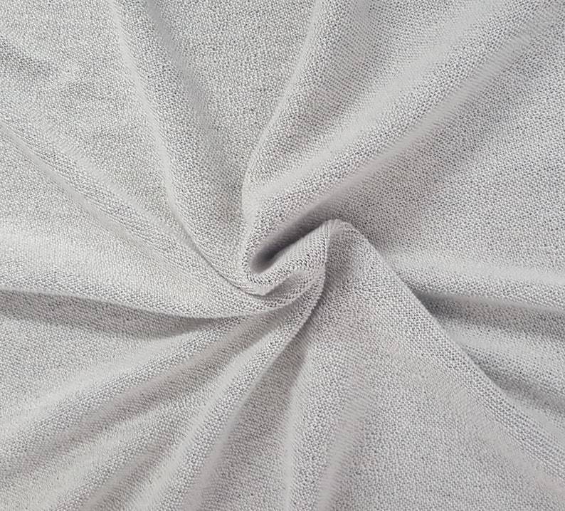 Cotton French Terry Knit Light Charcoal