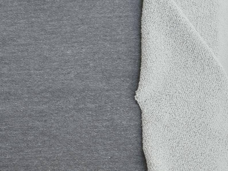 French Terry Knit Light Charcoal Gray