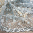 Embroidered Lace Mesh in Lt. Blue and Purple