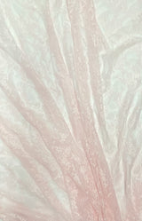 Stretch Lace Nylon Spandex Fabric - Lt. Pink, Shimmery Floral Lace, 58/60" Width