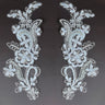 Beaded Corded Floral Lace Applique Pair
