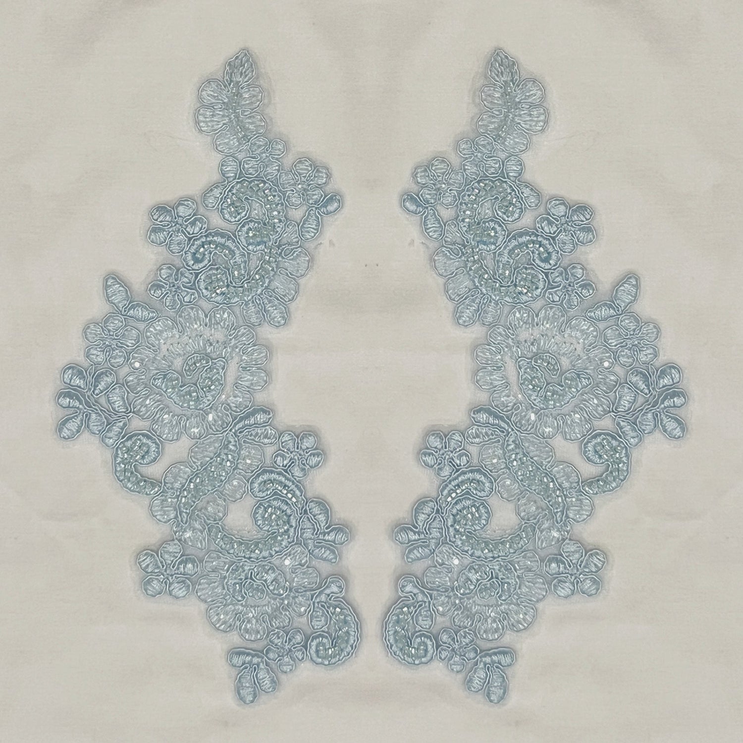 Beaded Floral Lace Applique
