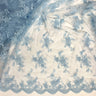Corded Bridal Lace Fabric on Polyester Net Mesh