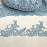 Beaded Corded Lace Trim on Polyester Net Mesh