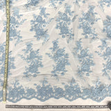 Corded Floral Lace Fabric Ivory