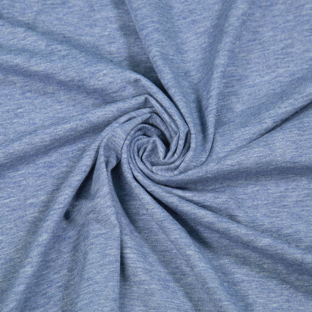 Cotton Spandex Jersey Knit Fabric Lt. Denim 4-Way Stretch