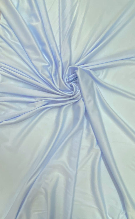 Stretch Lining Polyester Fabric - Light Blue, Matte Soft, 60" Width (1 Yard)