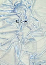 Stretch Lining Polyester Fabric - Light Blue, Matte Soft, 60" Width (1 Yard)