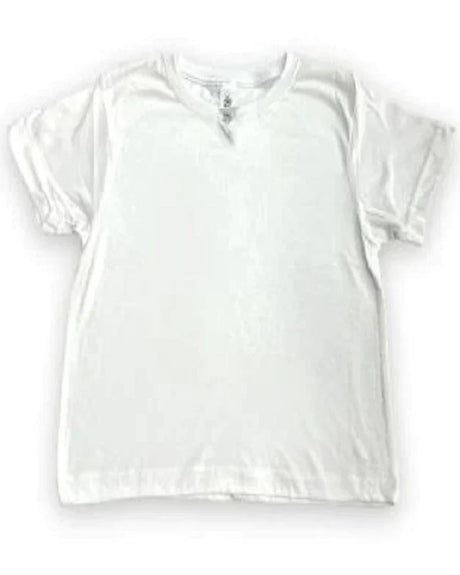 Lucky & Blessed Life 1322 Polyester Cotton Fabric - White, Youth Short Sleeve Tee (1 Piece)