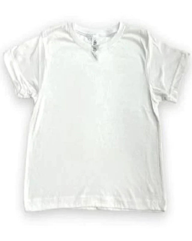 Lucky & Blessed Life 1322 Polyester Cotton Fabric - White, Youth Short Sleeve Tee (1 Piece)