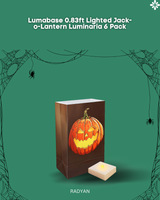 Lumabase 0.83ft Lighted Jack-o-Lantern Luminaria 6 Pack