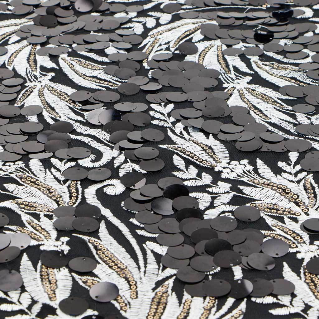 Embroidered Mesh Sequin Fabric