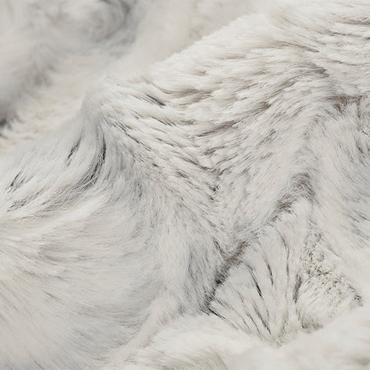 Polyester Minky Fabric Luxe Cuddle Snowy Owl Alloy 58/60"