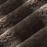 Luxe Cuddle Arctic Chinchilla Espresso Fabric 58/60"