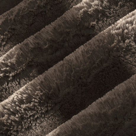 Luxe Cuddle Arctic Chinchilla Espresso Fabric 58/60"