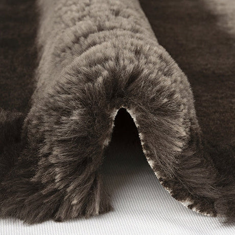 Luxe Cuddle Arctic Chinchilla Espresso Fabric 58/60"
