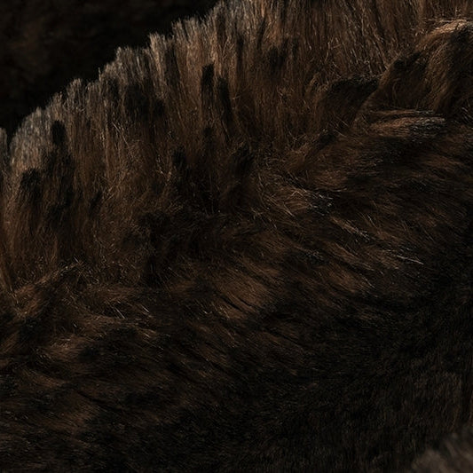 Luxe Cuddle Arctic Fox Black Coffee Fabric 58/60"