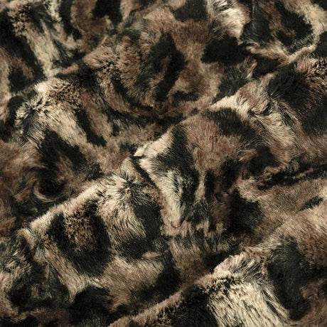Luxe Cuddle Bobcat Taupe/Black Fabric