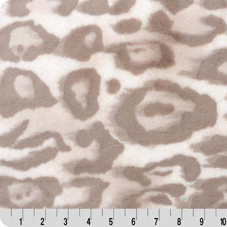 Luxe Cuddle Bunny Jungle Cat Fabric Coconut Cream 58/60"
