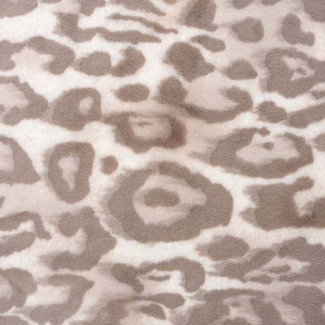 Luxe Cuddle Bunny Jungle Cat Fabric Coconut Cream 58/60"