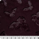 Minky Plush Fabric Luxe Cuddle Butterfly Black Cherry 58-60"