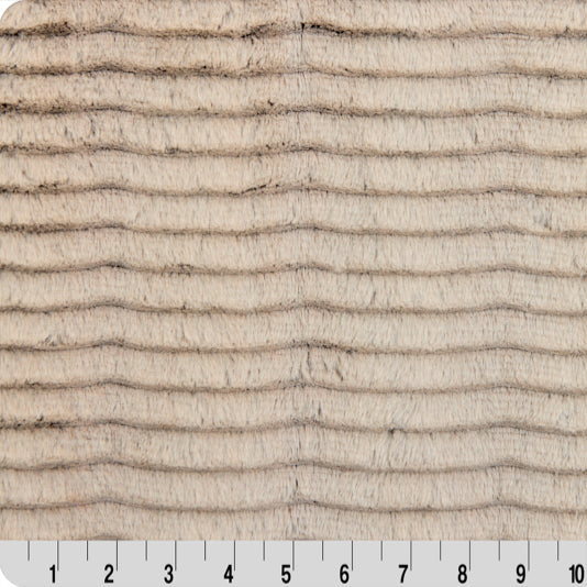 Minky Plush Fabric Luxe Cuddle Frosted Oceana Chocolate/Almond 58-60"