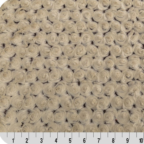 Luxe Cuddle Frosted Rose Brown Beige Fabric