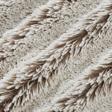 Cuddle Fabric Luxe Frosted Shaggy Cocoa/Snow 58/60