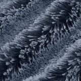 Minky Fabric Luxe Cuddle Frosted Shaggy Navy/Bluebell 58/60